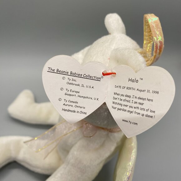 Ty Beanie Babies 1998 Halo Angel Bear - Picture 5 of 8